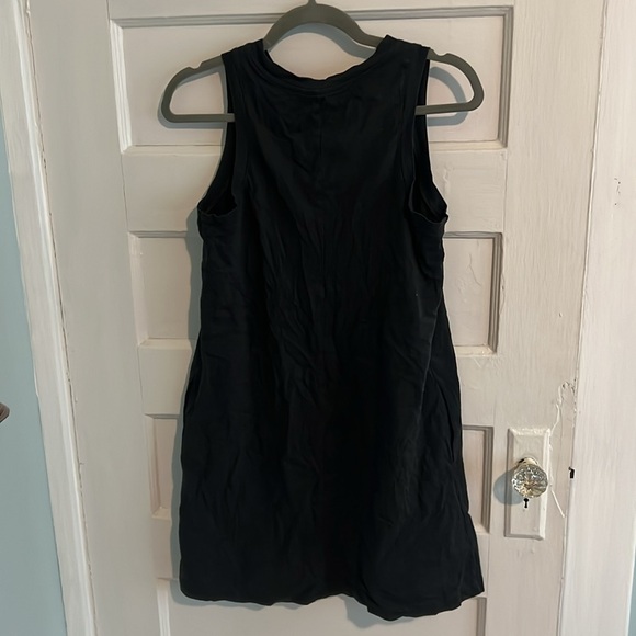 Charcoal swing style summer dress with pockets - Picture 2 of 2